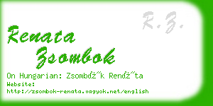 renata zsombok business card